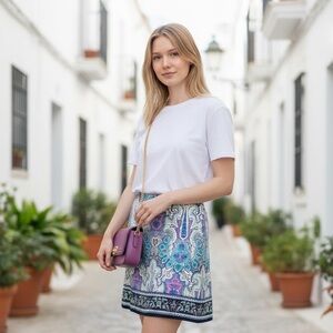 Talbots Paisley Print Skirt